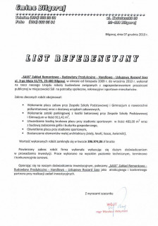 Referencja: Urząd Gminy Biłgoraj